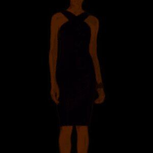 St. John's formal black dress with sequins.